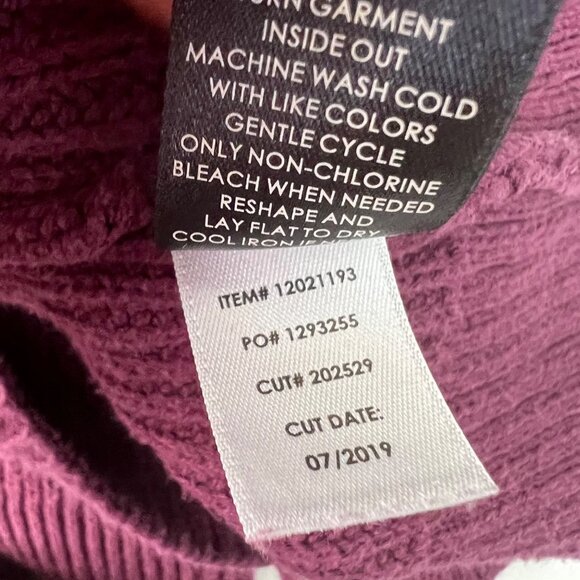 Torrid Size 2 2X Pullover Hooded Sweater Burgundy Red Ribbed Drawstring Lace Up - Picture 9 of 9